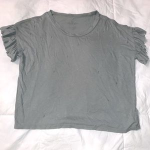 American Eagle Cropped “worn” Tee